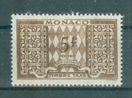 MONACO - TIMBRES-TAXE N°36* MH Trace De Charnière SCAN DU VERSO. - Impuesto