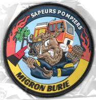 Ecusson PVC SAPEURS POMPIERS MIGRON BURIE 17 - Firemen