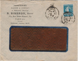 FRANCE - PERFORE  N° 140  SEMEUSE SUR LETTRE PERFORE BB - Storia Postale