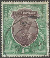 India. 1926-33 KGV. 1r Used. Mult Star W/M SG 214 - 1911-35 King George V