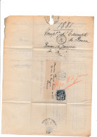 FRANCE - PERFORE  N° 90 CER  COMPTOIR D'ESCOMPTE DE ROUEN SUR LETTRE - Covers & Documents