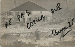 SUISSE LA ROCHE PLANCEMONT PRES COUVET CARTE PHOTO MAGNIFIQUE AU SUJET D'UN ORAGE DE GRELE LE 16 MAI 1921 - Couvet