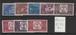 Roumanie 1958 - Yvert 1607 à 1614 Neuf SANS Charnière - Scott#1252-1259 - Centenaire Du Timbre Roumain - Neufs