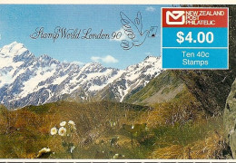 NEW ZEALAND, 1990, Booklet 51a1, Overprint STAMP WORLD LONDON - Booklets