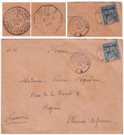 LETTRE. SAGE CHINE. COVER CHINA. TCHONG KING. 28 FEVR 1904. Yv N° 11. HAN KEOU-CHINE. POSTE FRANCAISE. PAQ LIGNE N 4. - Storia Postale