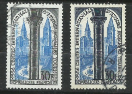 France N°  986  Abbaye De Tournus Et N° 986 Bleu Clair    Oblitérés    B/TB    Voir Scans     Soldé ! ! ! - Oblitérés