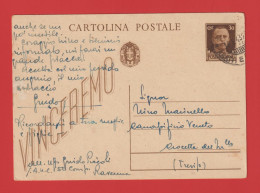 R.S.I.:  I.P.  "VINCEREMO"  -  30 C. BRUNO  -  FILAGRANO  C 98 B - Stamped Stationery