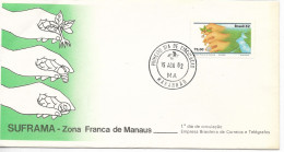 BRAZIL 1982 SUFRAMA MANAUS AGRICULTURE INDUSTRY FIRST DAY COVER FDC - Lettres & Documents