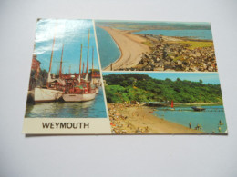 ROYAUME UNI   CARTE  COULEUR MULTI DE 1976 WEYMOUTH  THE CHESIL BANK THE HARBOUR SANDSFOOT CASTLE COVE - Weymouth