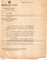 1875  LETTERA CON ANNULLO ROMA - ISTRUZIONI INTORNO ALL'USO DEI FRANCOBOLLI DI STATO - Officials