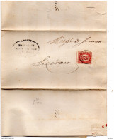 1876 LETTERA CON ANNULLO NAPOLI DENTELLATURA SPOSTATA - Service