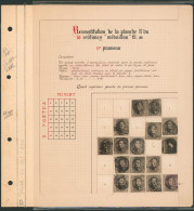 N°6 : Reconstitution De La Planche II (filigrane), 1er Et 2e Panneau Subdivisé En Quart + Planche III (1er Panneau) - 1851-1857 Medaglioni (6/8)