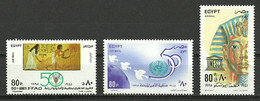 Egypt - 1995 - ( UN - UNESCO - UN Organizations, 50th Anniv. Of FAO ) - Complete Set - Pharaonic - MNH (**) - Ongebruikt