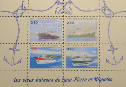 LP3969/1 - 1994 - S.P.M. - VIEUX BATEAUX DE SAINT PIERRE ET MIQUELON - N°4 BLOC NEUF** - Blokken & Velletjes