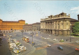 CARTOLINA  TORINO,PIEMONTE-PIAZZA CASTELLO-CULTURA,STORIA,MEMORIA,RELIGIONE,IMPERO ROMANO,BELLA ITALIA,VIAGGIATA 1966 - Places & Squares