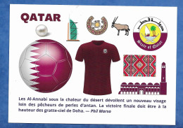 CPM QATAR Folklore Du Pays Et Sport Maillot Et Ballon De Football - Les Al Annabi Sous La Chaleur Du Désert... - Qatar