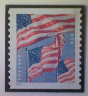 United States, Scott #5656, Used(o), 2022 Coil, Three Flags Definitive, (58¢), Red, White, And Dark And Light Blue - Oblitérés