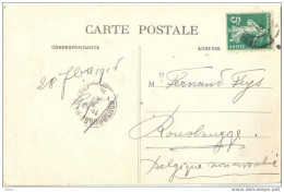 _P301: Postkaart: Saint-JEAN-de-LUZ: 5ct Semeuse >>ROUSBRUGGE-HARINGHE: 7 X 16 : Niet Bezet BELGIE - Niet-bezet Gebied