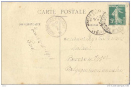 Zv777: CAYEUX-sur-Mer:met 5ct Semeuse > Beveren S/Yzer: ROUSBRUGGE-HARINGHE  9 X 16 - Niet-bezet Gebied