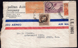 Cuba - 1943 - Letter - Air Mail - Commercial Envelope - Sent To Argentina - Caja 1 - Lettres & Documents