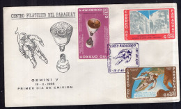Paraguay - 1966 - FDC Envelope - Special Postmark - Gemini V - Caja 1 - South America
