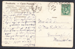 Canada Cover, Darlingford Manitoba, Aug 21 1908, A1 Broken Circle Postmark, From Arcola SK - Lettres & Documents