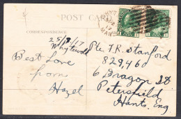 Canada Cover, Whytewold Manitoba, Sep 27 1917, A1 Broken Circle Postmark, To Petersfield England - Lettres & Documents