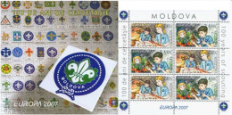 Moldavia Moldova Moldawien 2007 Europa CEPT Scouts Limited Edition Block \ Minisheet In Booklet MNH - 2007