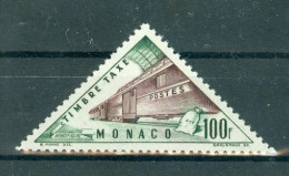 MONACO - TIMBRES-TAXE N°55* MH Trace De Charnière SCAN DU VERSO. Moyens De Transport D'aujourd'hui Et D'autrefois. - Impuesto