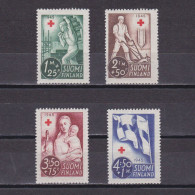 FINLAND 1945, Sc# B65-B68, Semi-Postal, Red Cross, MH - Nuevos