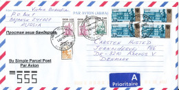 Russia Air Mail Cover Sent To Denmark 24-4-2004 - Covers & Documents