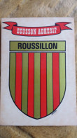 CPSM ECUSSON AUTOCOLLANT ADHESIF BLASON ARMOIRIES ROUSSILLON  VILLES ET PROVINCES DE FRANCE ED KROMA - Languedoc-Roussillon