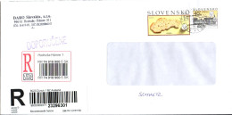 SLOVAQUIE AFFRANCHISSEMENT COMPOSE SUR LETTRE RECOMMANDEE POUR LA SUISSE 2007 - Lettres & Documents