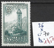 ANDORRE FRANCAIS 36 * Côte 70 € - Unused Stamps