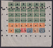 Canada Revenue (Federal), Van Dam FX45 (25) And Others On Document, Very Rare - Fiscale Zegels