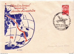 Soviet Union Special Cover From 1961 With Antarctic Fligh Cancel - Poolvluchten