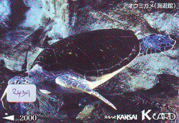 Carte Prépayée Japon * TURTLE (2439)  * PREPAID JAPAN * TORTUE * KARTE * SCHILDKRÖTE * SCHILDPAD - Schildkröten