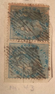 India 1856-64 1/2a Pair SCARCE POST 1855 MUTINY PMK „45“ BAREILLY (Bareli) North Western Provinces (Queen Victoria - 1858-79 Compagnie Des Indes & Gouvernement De La Reine