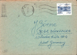 POLOGNE SEUL SUR CARTE POUR L'ALLEMAGNE 1965 - Lettres & Documents