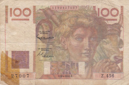 France - Billet De 100 Francs Type Jeune Paysan - 3 Avril 1952 - 100 F 1945-1954 ''Jeune Paysan''