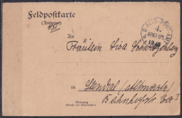 F-EX45908 GERMANY WWI FELDPOST 1914 4ª ARMY CORP CARD - Autres & Non Classés