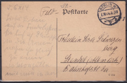 F-EX45910 GERMANY WWI FELDPOST 1914 BERLIN CARD.  - Andere & Zonder Classificatie