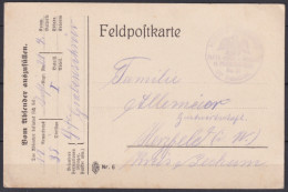 F-EX45919 GERMANY WWI FELDPOST EAGLE BIRD CANCEL 1915 REG INFANTERIE Nº21.  - Andere & Zonder Classificatie