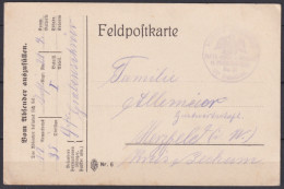 F-EX45919 GERMANY WWI FELDPOST EAGLE BIRD CANCEL 1915 REG INFANTERIE Nº21.  - Autres & Non Classés