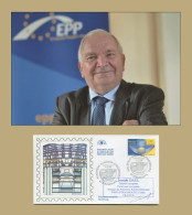 Joseph Daul - Homme Politique Français - Premier Jour Signé + Photo - Politisch Und Militärisch