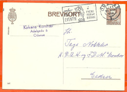 DK017_** BREVKORT Sendt TO GEDSER 1956 ** - Interi Postali