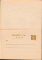 Norvège 1934. Entier Postal De Service Michel DP10Y. Avec Filigrane POST. Superbe Qualité - Ganzsachen