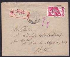 Portugal: Registered Cover, 1943, 1 Stamp, St Vincent, History, Cancel & R-label Funchal, Madeira (damaged, See Scan) - Funchal