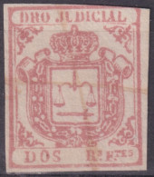 DER-166 CUBA SPAIN ANTILLES LG-2177 2r PINK REVENUE DERECHO JUDICIAL FORGERY.  - Préphilatélie