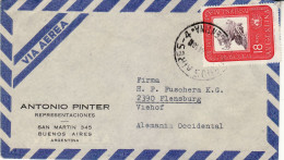 ARGENTINA 1964  AIRMAIL  LETTER SENT FROM BUENOS AIRES TO FLENSBURG - Brieven En Documenten